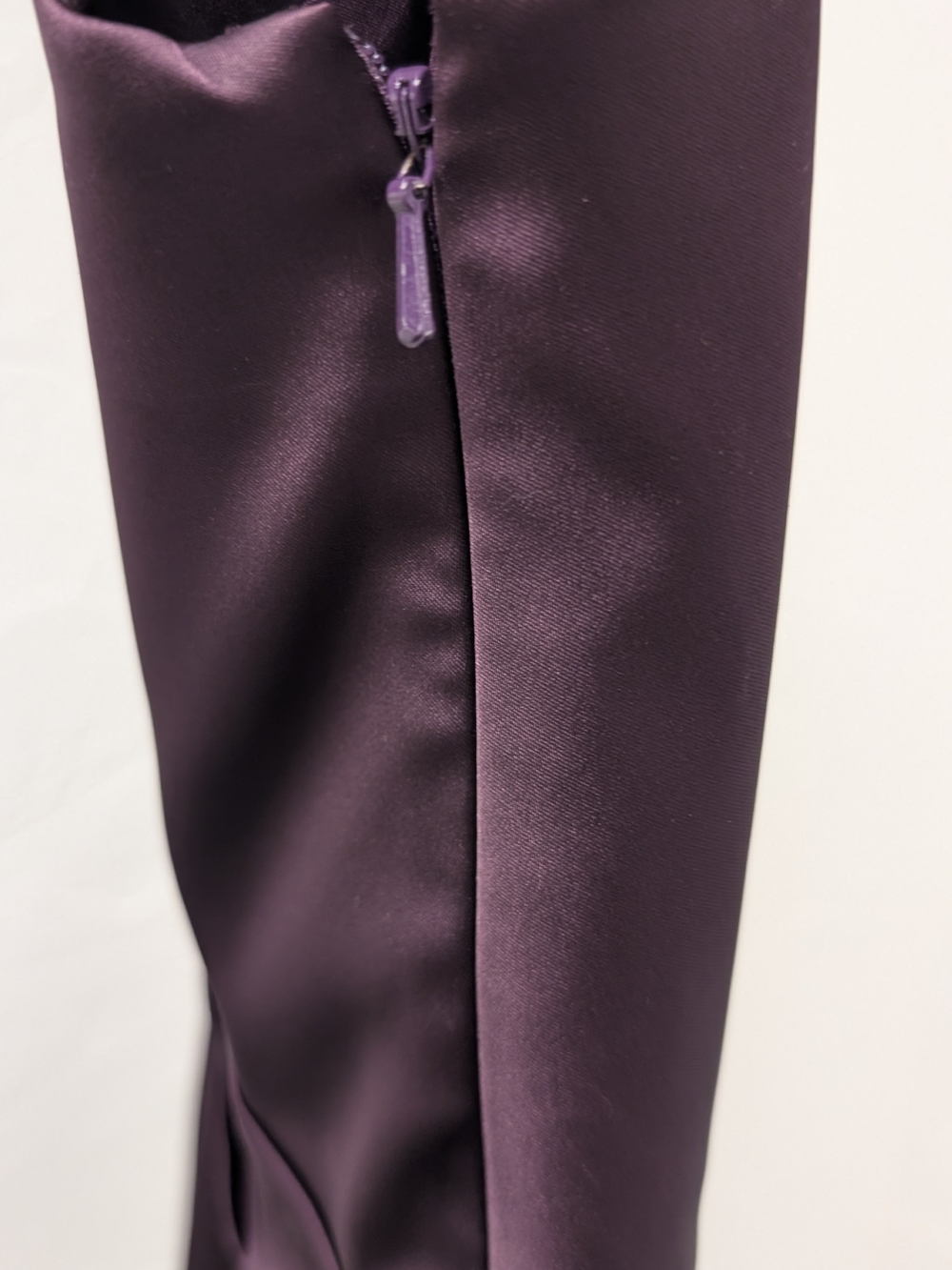Karen Millen Pencil US 6 Plum Satin Draped Cocktail Sheath Dress - Picture 5 of 7